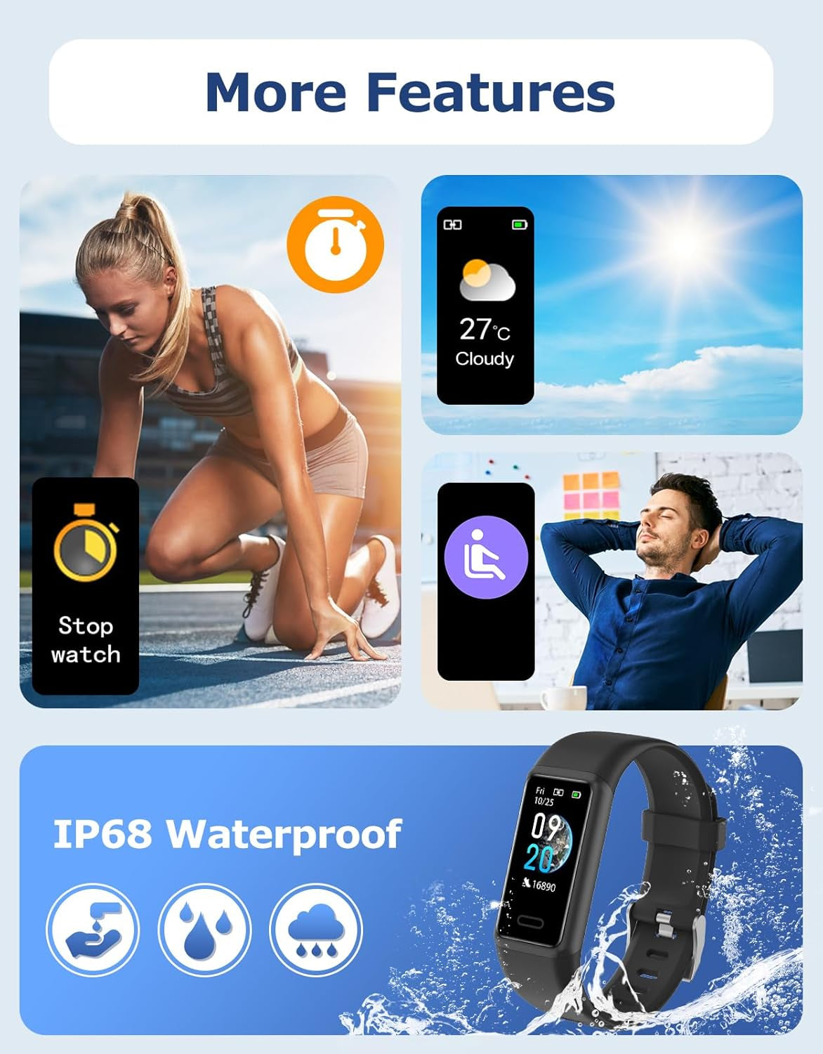Fitness Tracker with Heart Rate Tracker Sleep Tracking