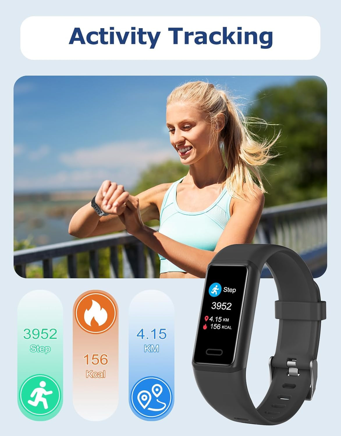 Fitness Tracker with Heart Rate Tracker Sleep Tracking
