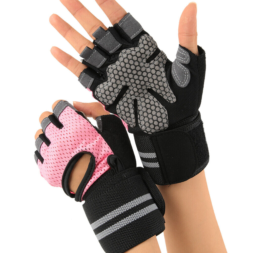 Weight Lifting Gloves Wrist Support Gym Fitness