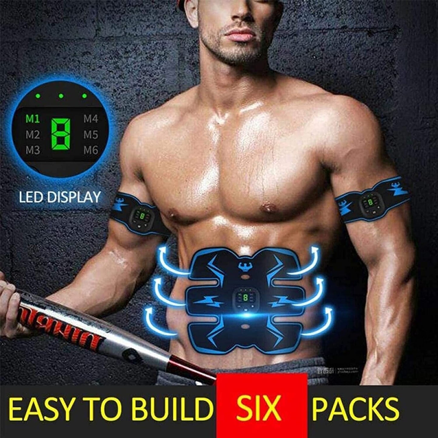 Rechargeable EMS Abdominal Muscle Stimulator ABS Trainer Toner