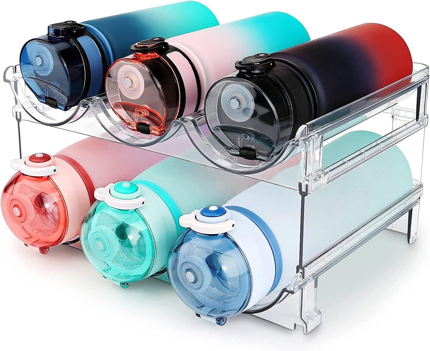 Water Bottle Organizer for Cabinet, Water Bottle Storage Organizer