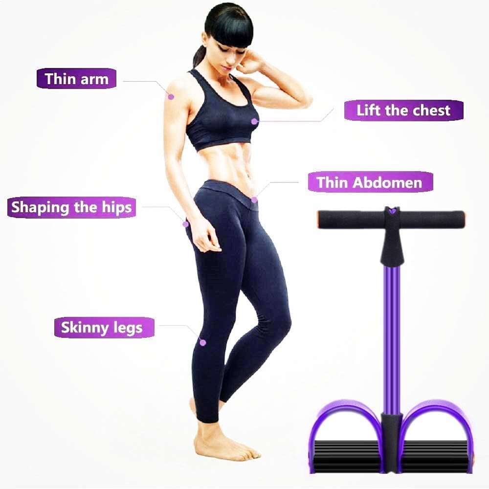 Abdominal Trainer, Sit-Up Training Equipment, Bodybuilding Expander, Full Body Trainer for Home, 6 Tubes, Elastic Pull Rope, Multifunctional Leg Exerciser for Fitness, Weight Loss, Training, Yoga