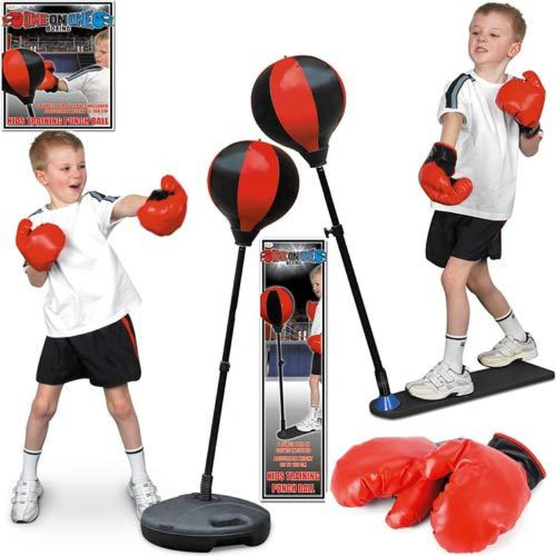 Kids BOXING SET Punch Ball Bag & Gloves Kit Fitness Exercise Birthday Gift Pack