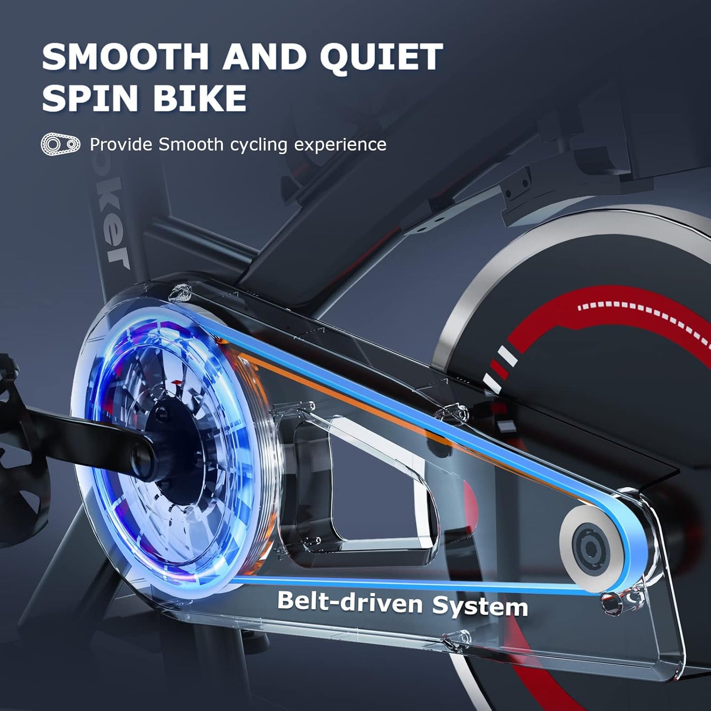 Exercise Bike Indoor Cycling, Spin Bike Exercise Equipment for Home Gym Use with LCD Display & Tablet Holder Fitness Workout Cardio Training Machine