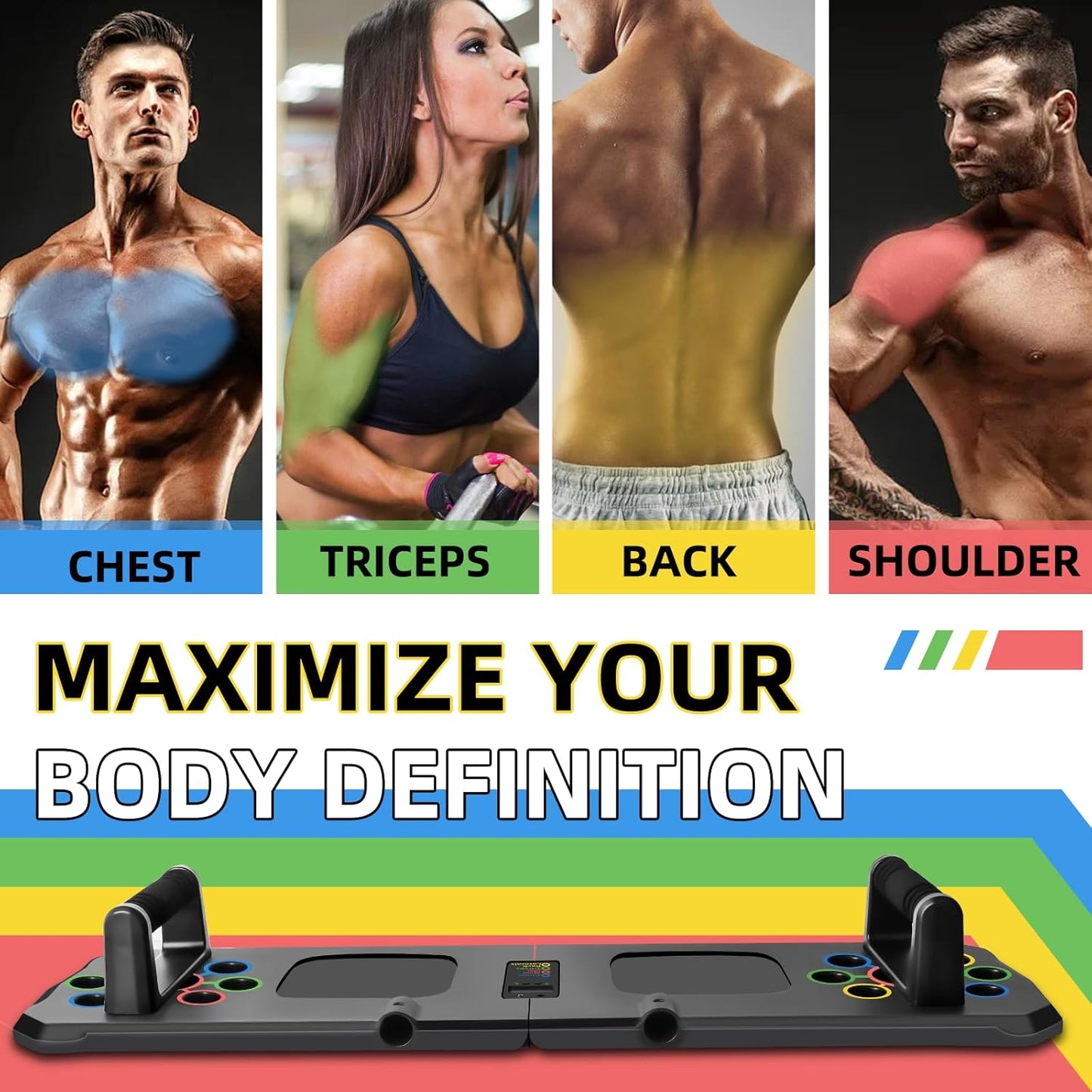 Push up Board with Automatic Count, 24 in 1 Press up Board Exercise Equipment for Home Use, System Fitness Floor Chest Muscle Exercise Professional Equipment Burn Fat for Men & Women Strength Training