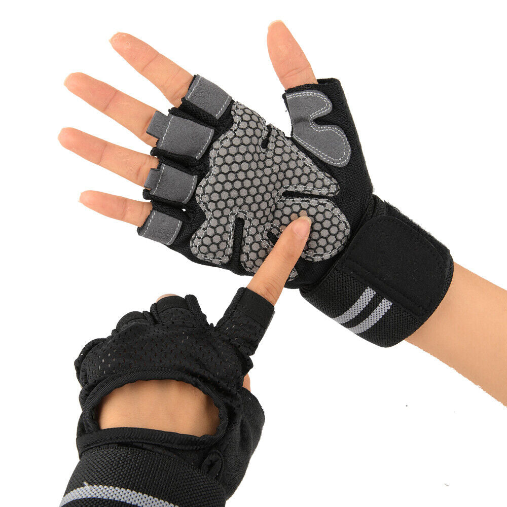 Weight Lifting Gloves Wrist Support Gym Fitness