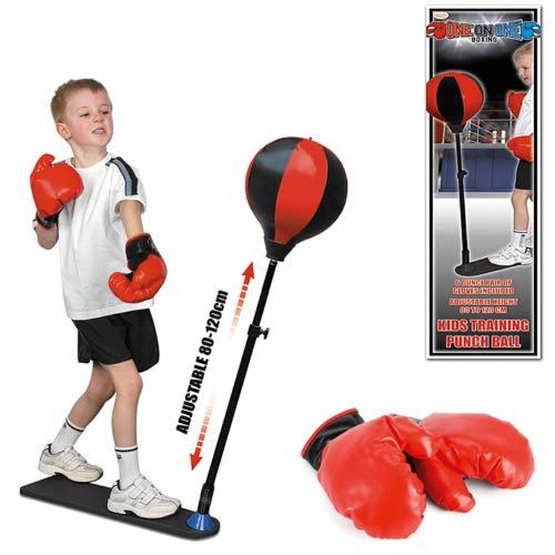 Kids BOXING SET Punch Ball Bag & Gloves Kit Fitness Exercise Birthday Gift Pack