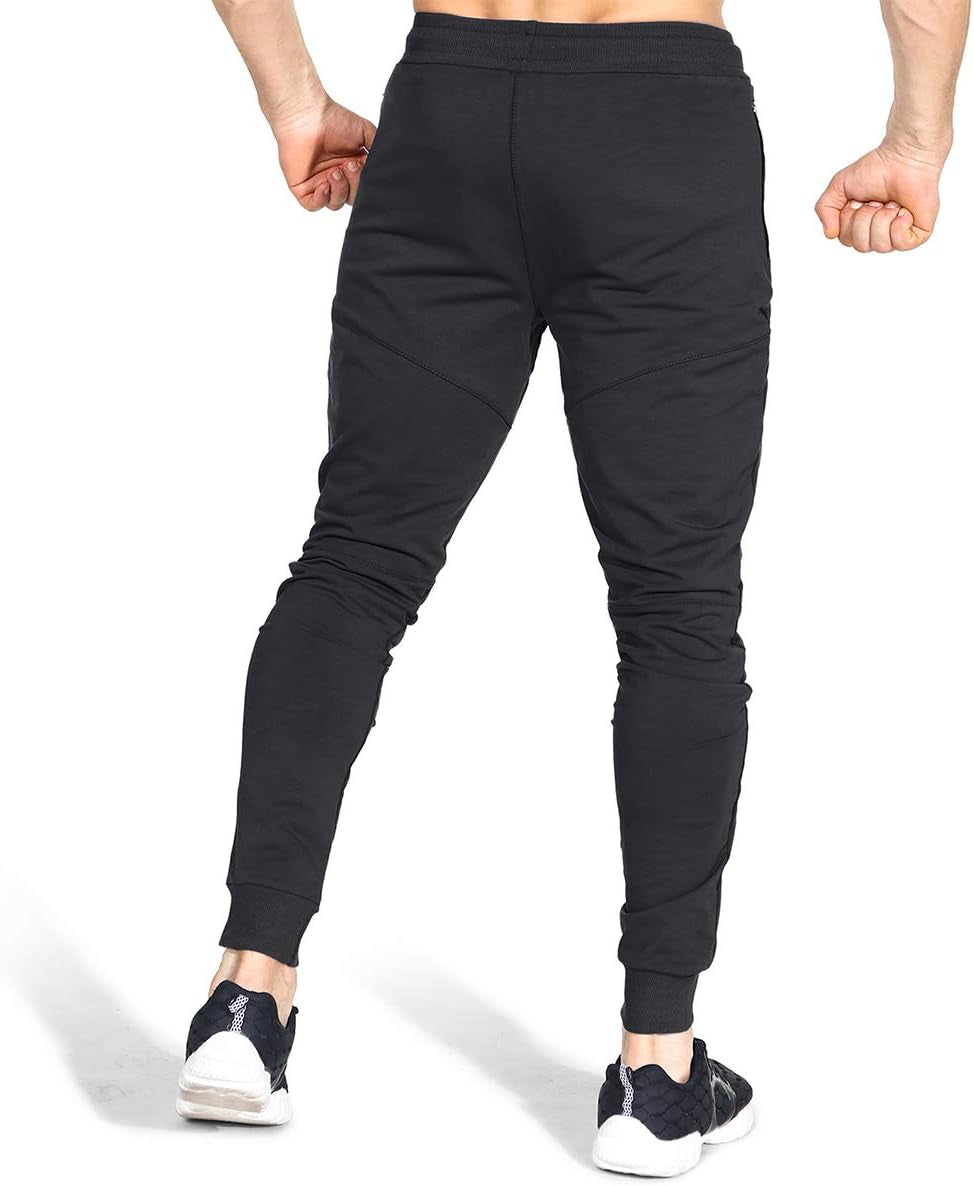 Men's Vertex Slim Fit Gym Trousers - Athletic Jogging Bottoms for Running and Sports