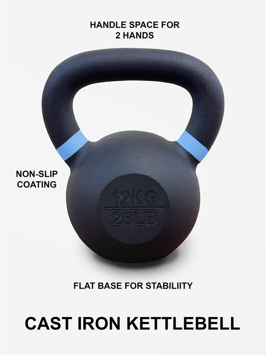 2-28Kg Kettlebells Cast Iron Neoprene Weights Fitness Exercise