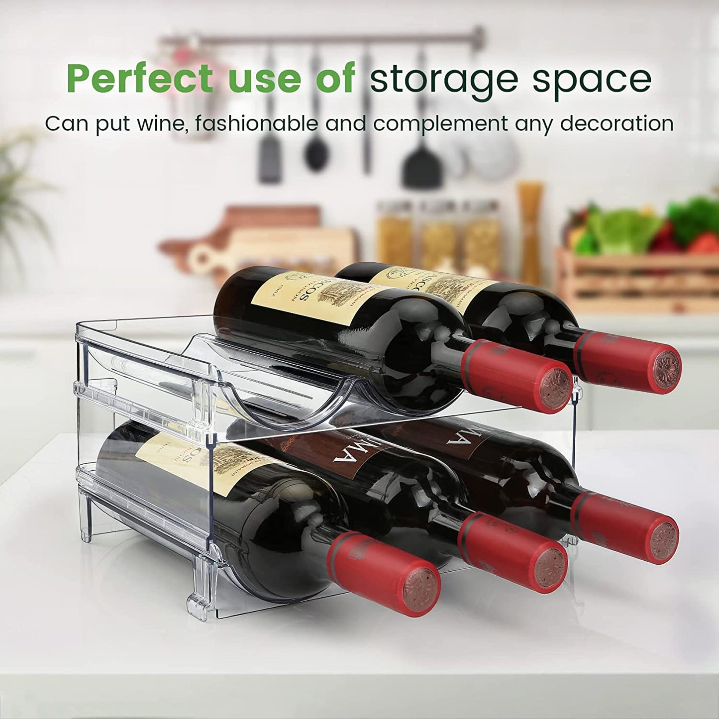 Water Bottle Organizer for Cabinet, Water Bottle Storage Organizer