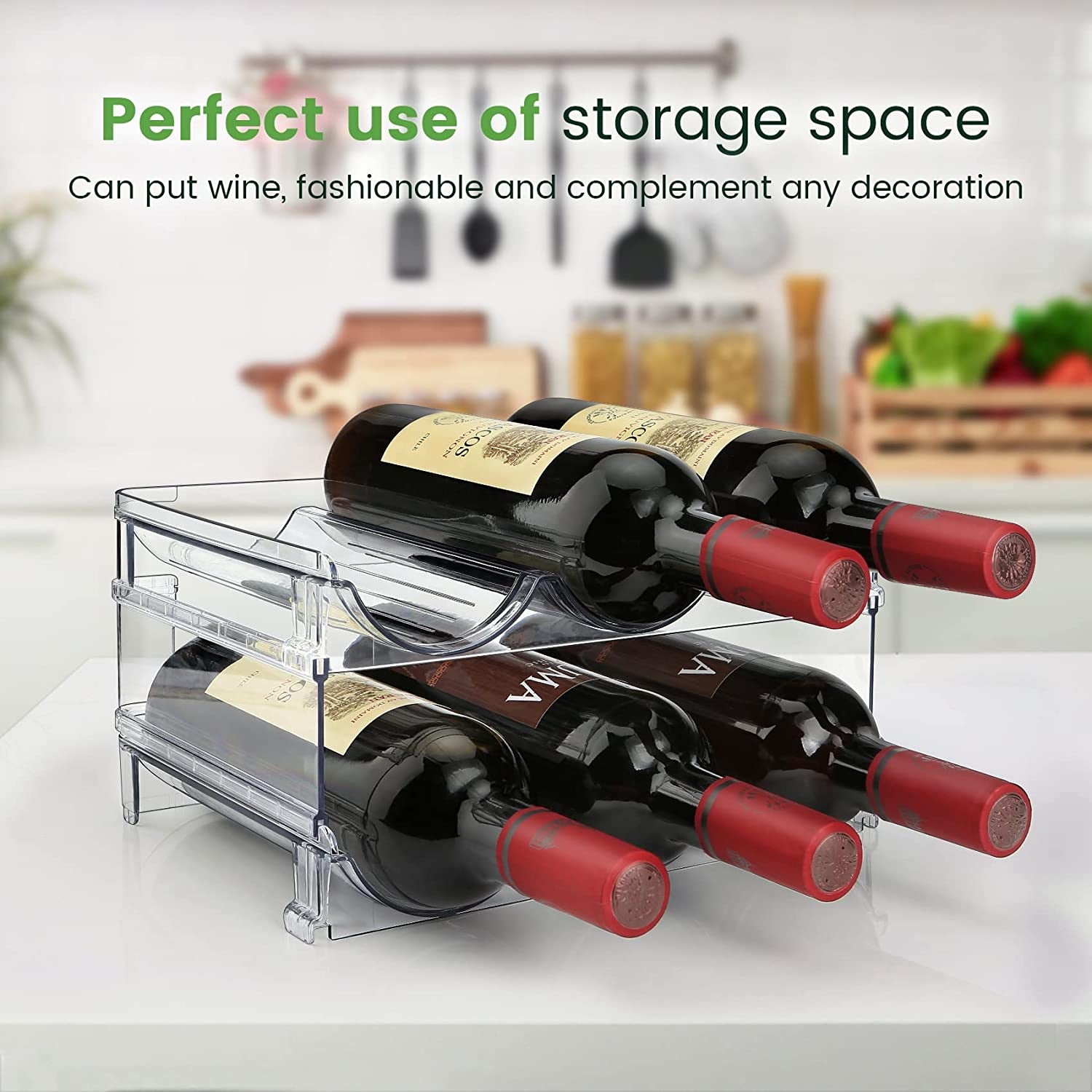 Water Bottle Organizer for Cabinet, Water Bottle Storage Organizer