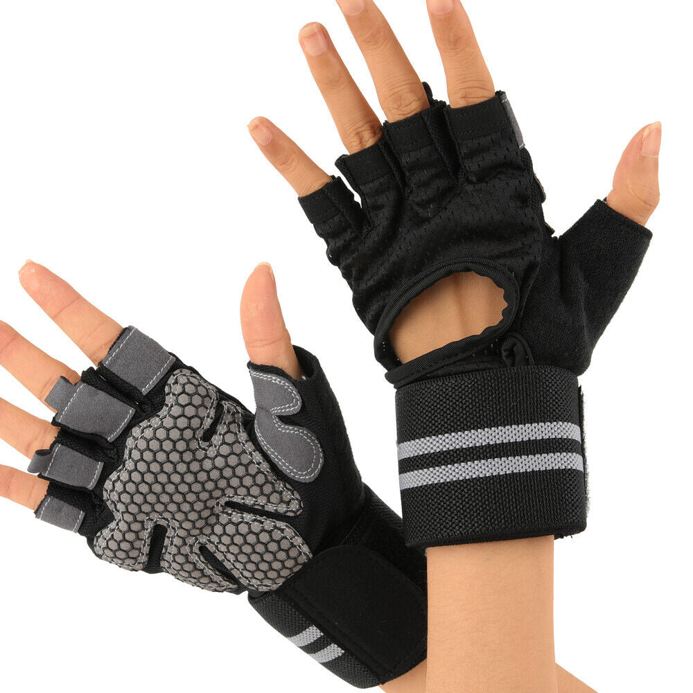 Weight Lifting Gloves Wrist Support Gym Fitness