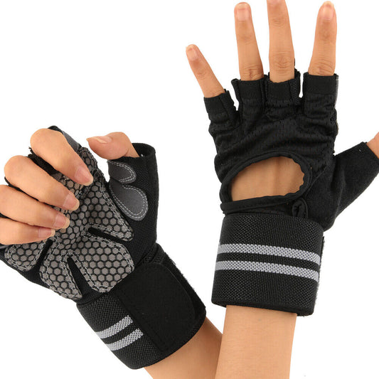 Weight Lifting Gloves Wrist Support Gym Fitness