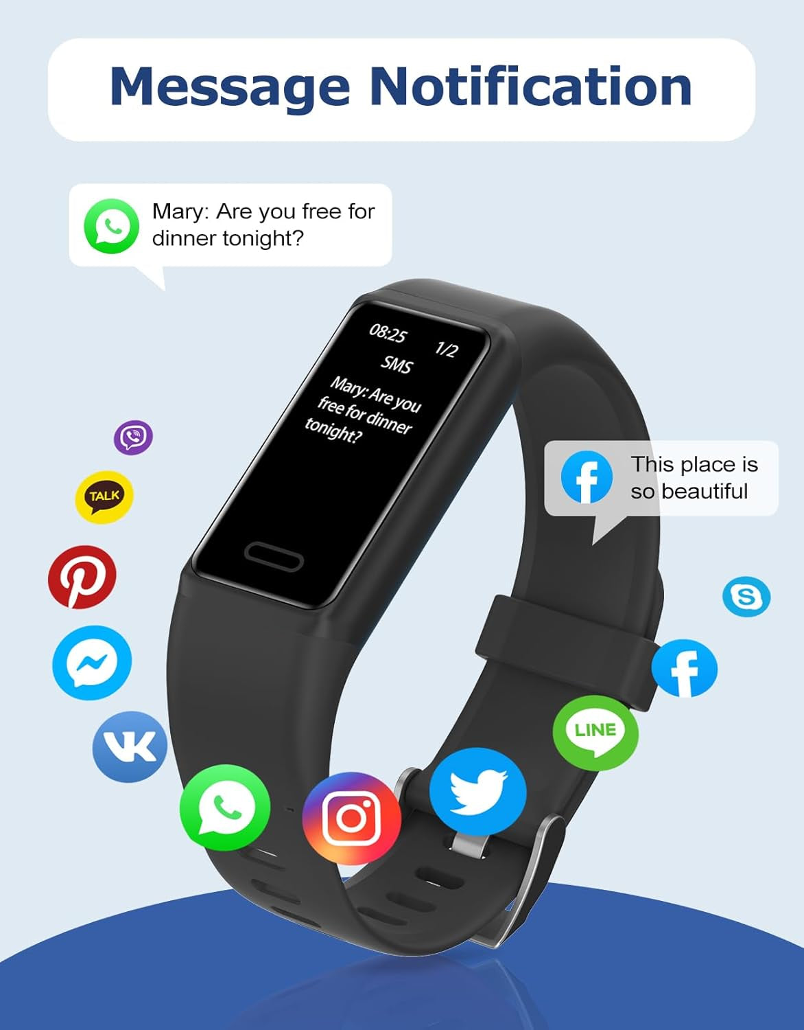 Fitness Tracker with Heart Rate Tracker Sleep Tracking