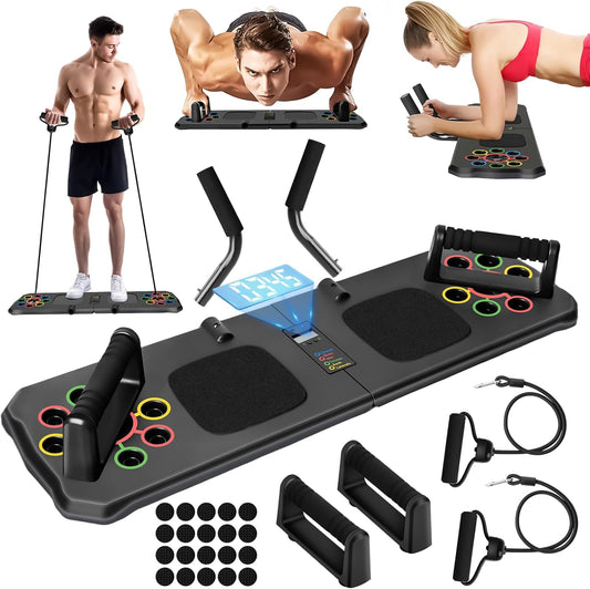 Push up Board with Automatic Count, 24 in 1 Press up Board Exercise Equipment for Home Use, System Fitness Floor Chest Muscle Exercise Professional Equipment Burn Fat for Men & Women Strength Training