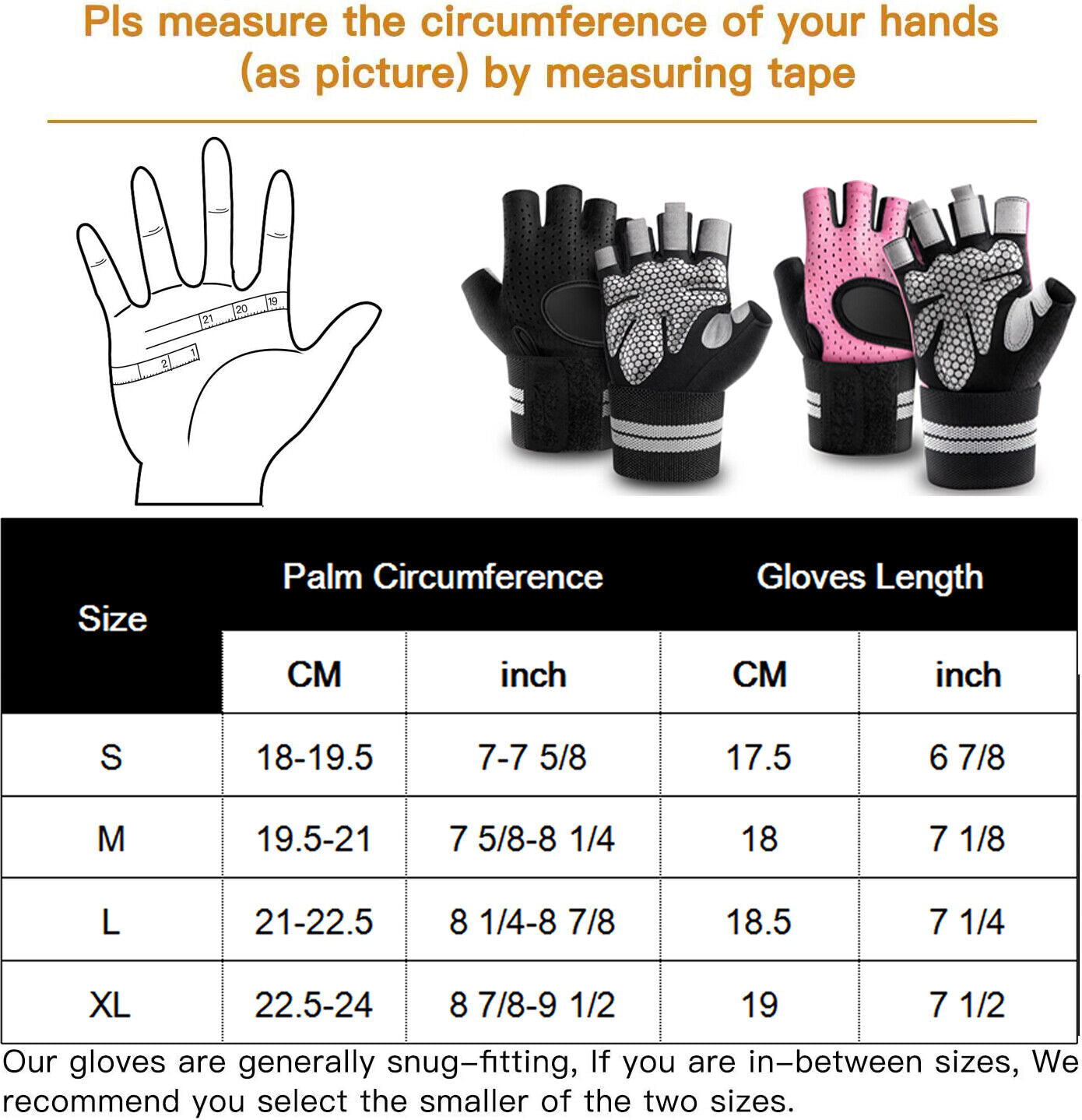 Weight Lifting Gloves Wrist Support Gym Fitness