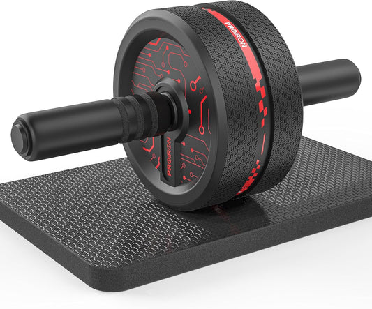 Ultra-Wide Ab Roller Wheel, Abs Roller for Abdominal & Core Strength Training, Exercise Wheels for Home Gym Workout, Fitness Equipment for Core Workout, Abs Trainer with Knee Pad