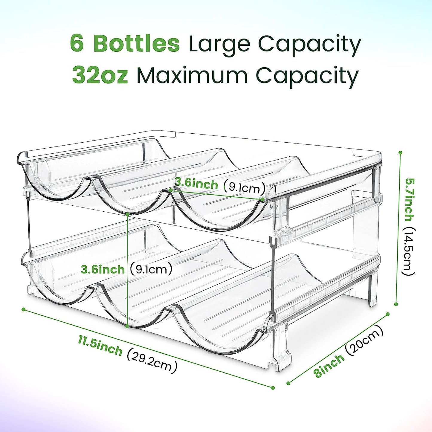 Water Bottle Organizer for Cabinet, Water Bottle Storage Organizer