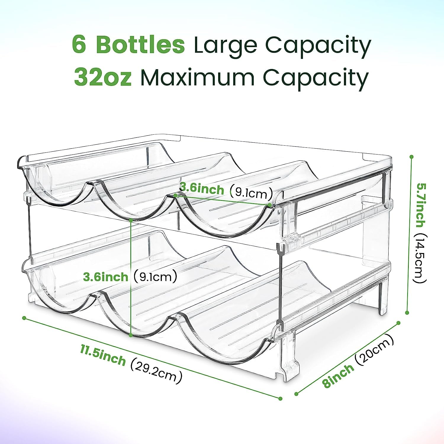 Water Bottle Organizer for Cabinet, Water Bottle Storage Organizer