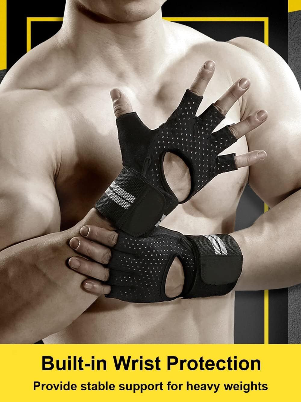 Weight Lifting Gloves Wrist Support Gym Fitness