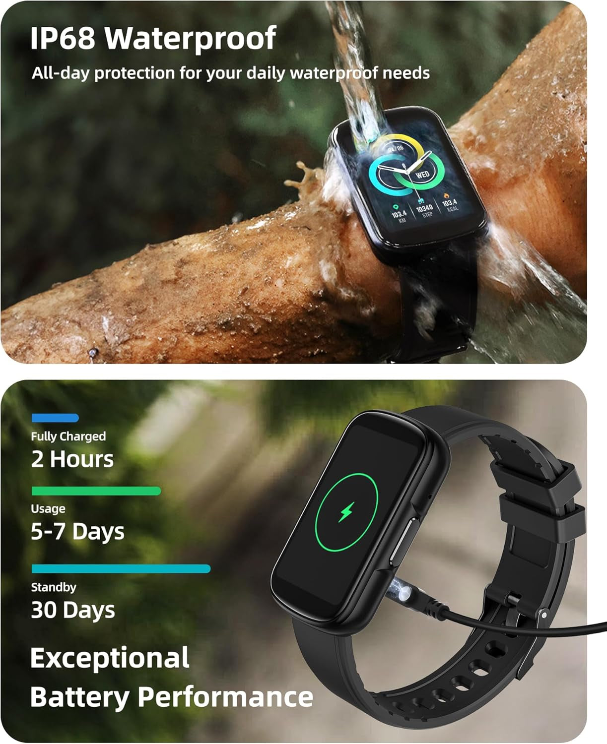 Smart Watch Answer/Make Calls, Smart Watch for Men Women Fitness Watch