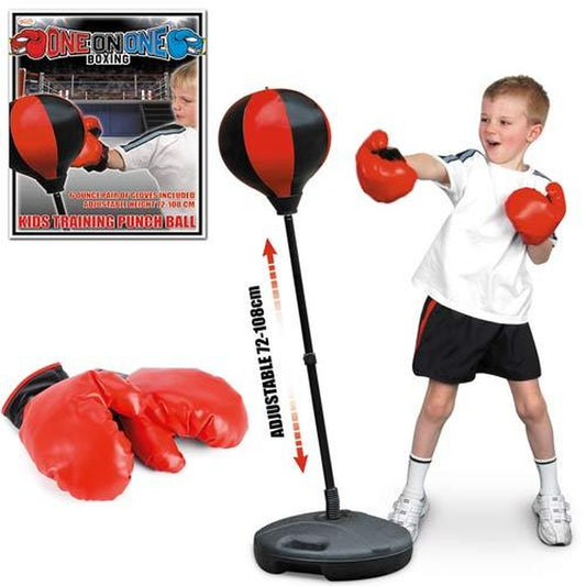 Kids BOXING SET Punch Ball Bag & Gloves Kit Fitness Exercise Birthday Gift Pack