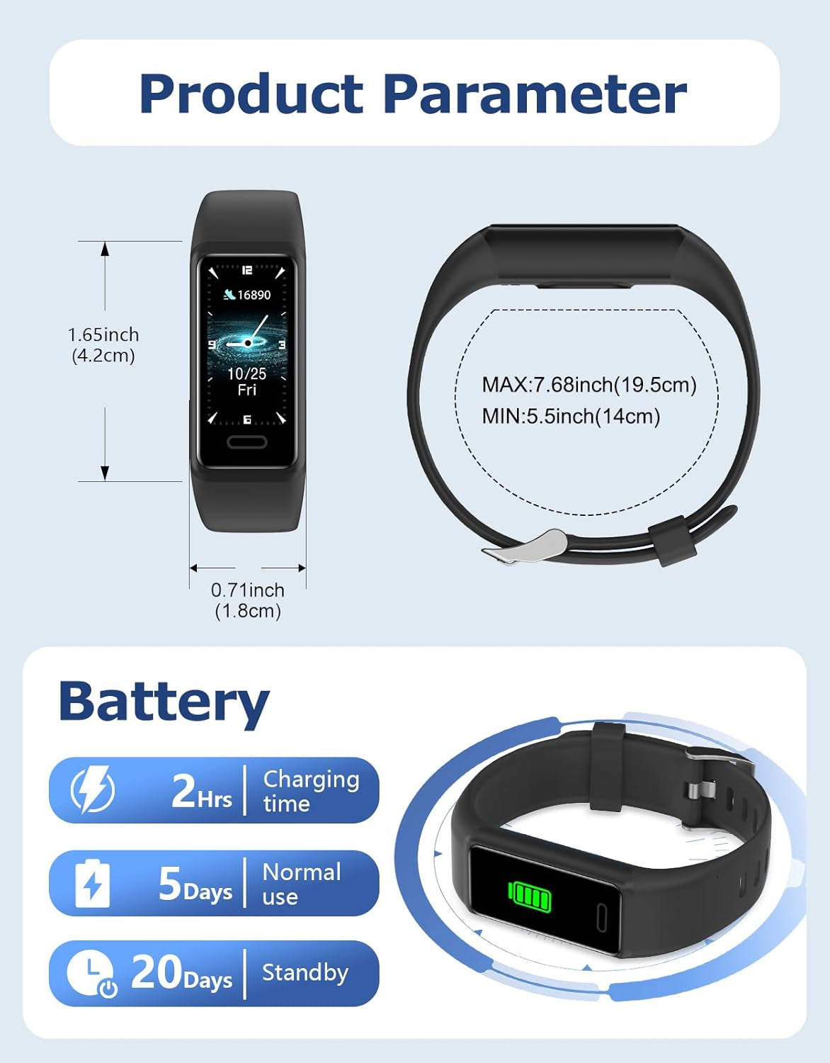 Fitness Tracker with Heart Rate Tracker Sleep Tracking