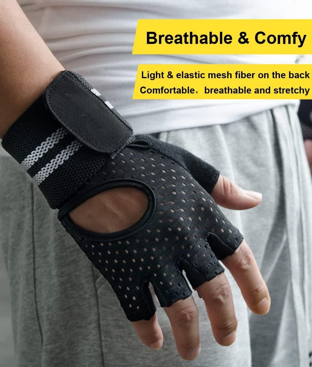 Weight Lifting Gloves Wrist Support Gym Fitness